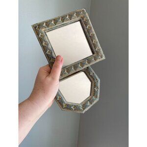 Vintage Moroccan Decorative Wall Mirrors Square & Octagonal Set